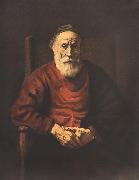 REMBRANDT Harmenszoon van Rijn Portrait of an Old Man in Red ry Spain oil painting reproduction